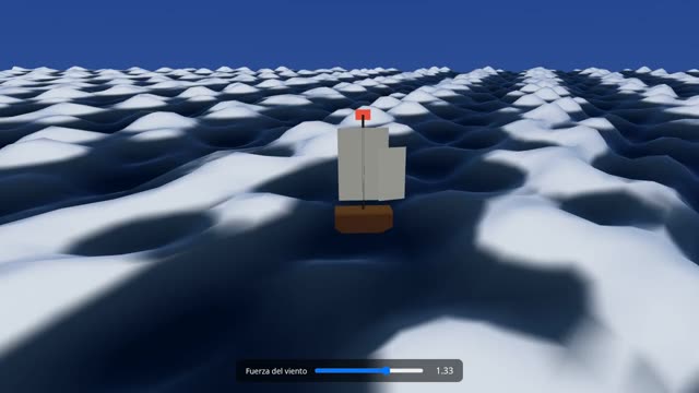 Ocean with a sailboat — Beam 1.0 (free, fixed)