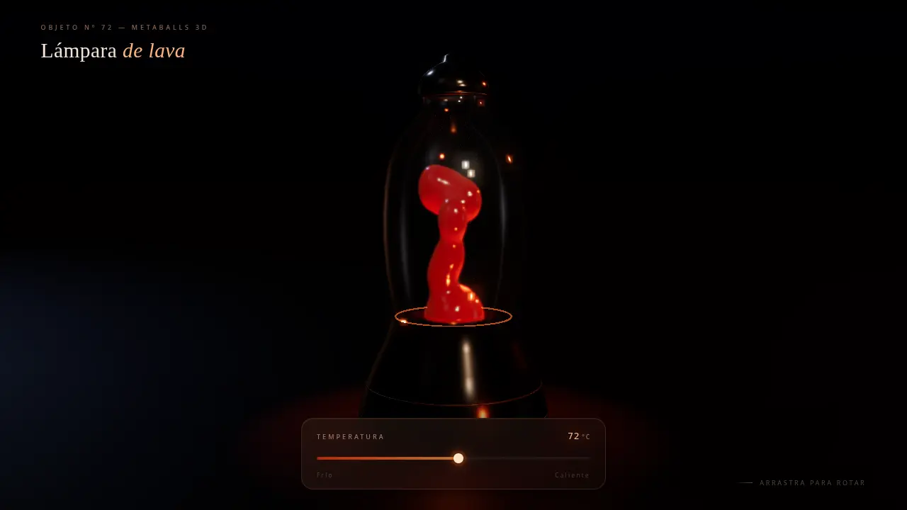 Lava lamp with 3D metaballs — DeepSeek V4.1 Flash