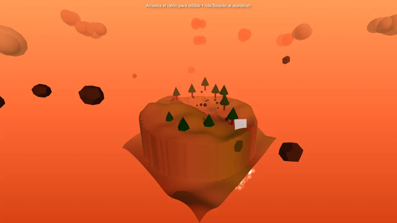 Floating island with waterfall — Glyph Cluster (free)