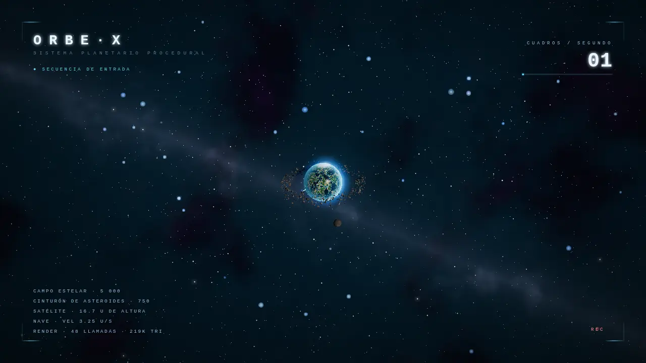 Spectacular 3D scene with Three.js — MiniMax M3.1 Flash (free)