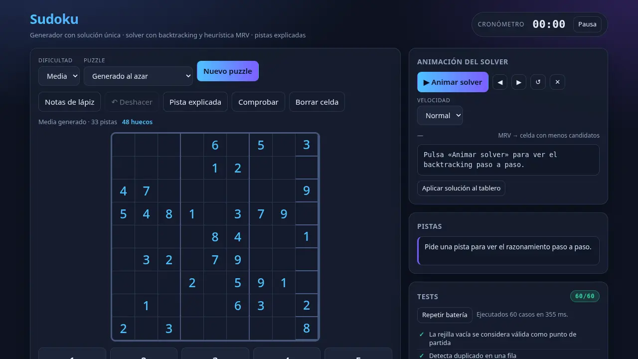 Sudoku generator and solver — MiniMax M3.1 Flash (free)