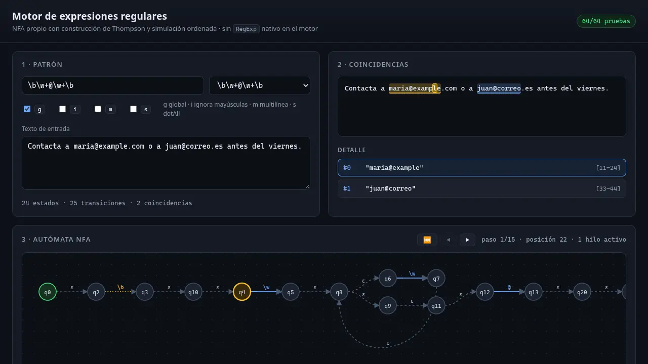 Regular expression engine — MiniMax M3.1 Flash (free)