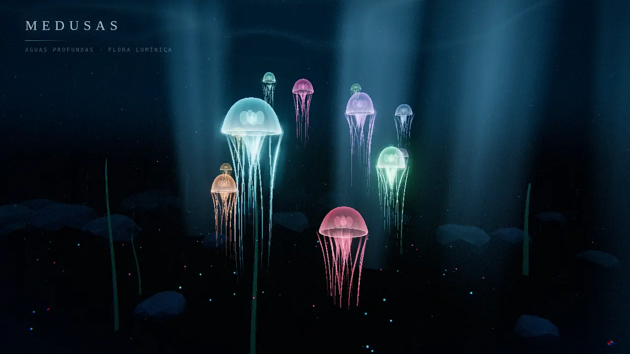 Bioluminescent jellyfish — MiniMax M3.1 Flash (free)
