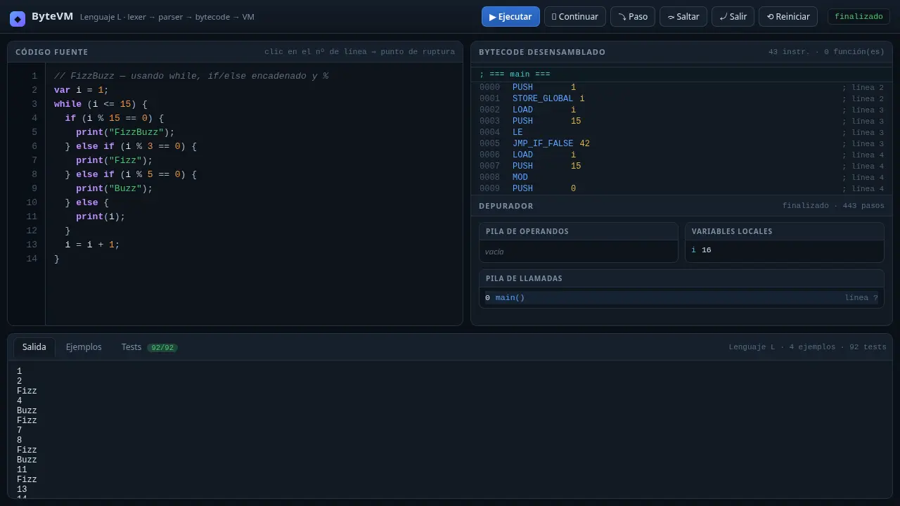 Bytecode compiler with debugger — MiniMax M3.1 Flash (free)