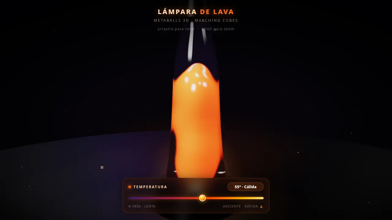 Lava lamp with 3D metaballs — Muse Spark 1.3 Contributor