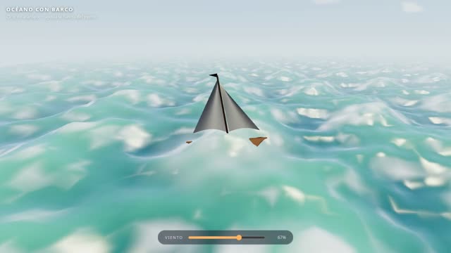 Ocean with a sailboat — Mistral Large 4